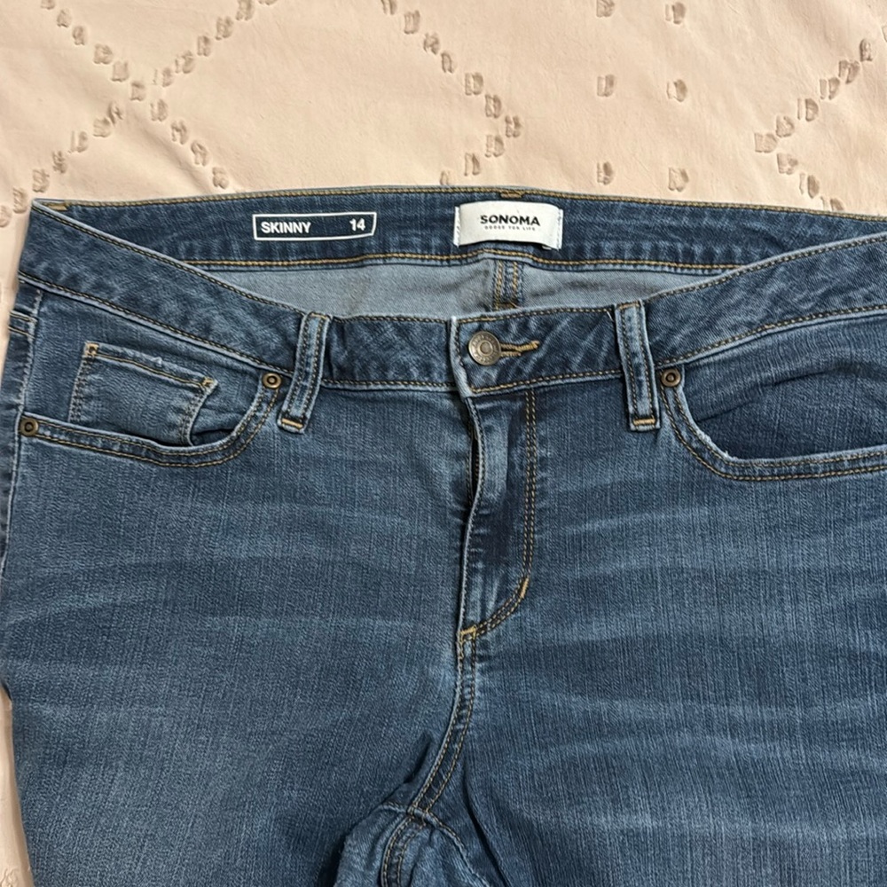 Sonoma Women's Size 14 Blue Skinny Jeans